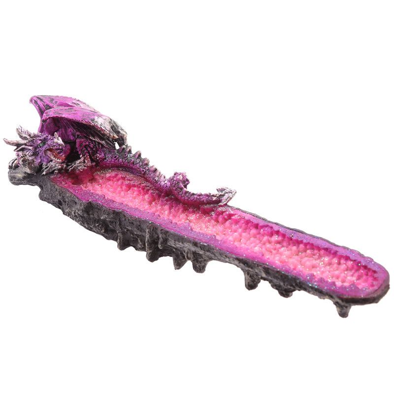 Geode Crystal Dragon Outcrop Incense Ashcatcher - Image 3