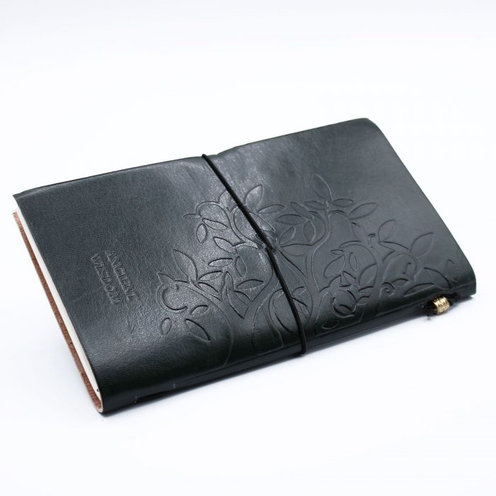 Handmade Leather Journal - Tree of Life - Green (80 pages) - Image 2