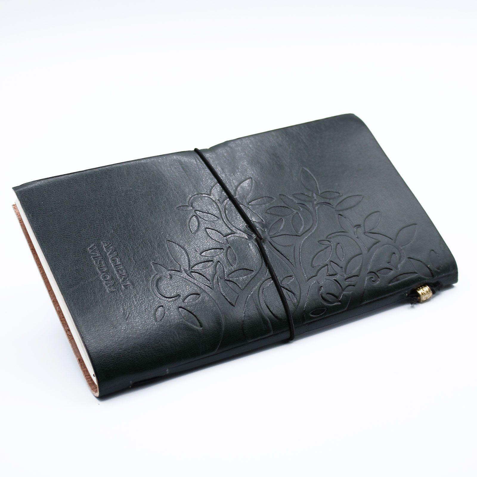 Handmade Leather Journal - Tree of Life - Green (80 pages) - Image 2