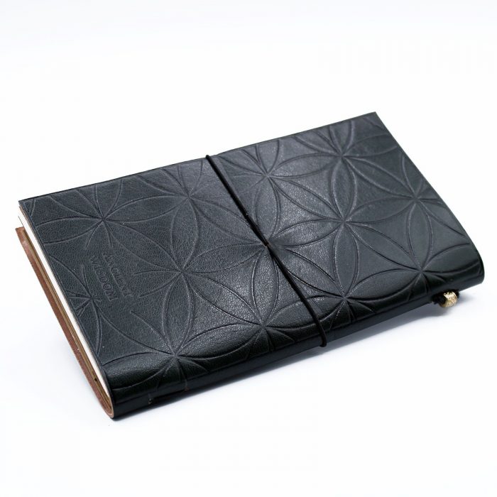 Handmade Leather Journal - Flower of Life - Green (80 pages) - Image 4